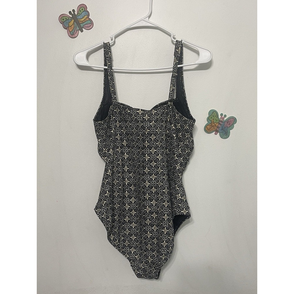 Niptuck Swim One Piece Swimsuit Size 12 Blue/beige Pattern - Picture 6 of 7